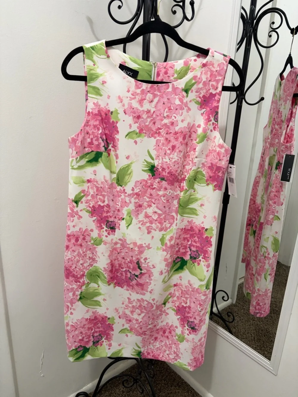 Alyx Pink & Green Floral Midi Dress - Picture 1 of 7